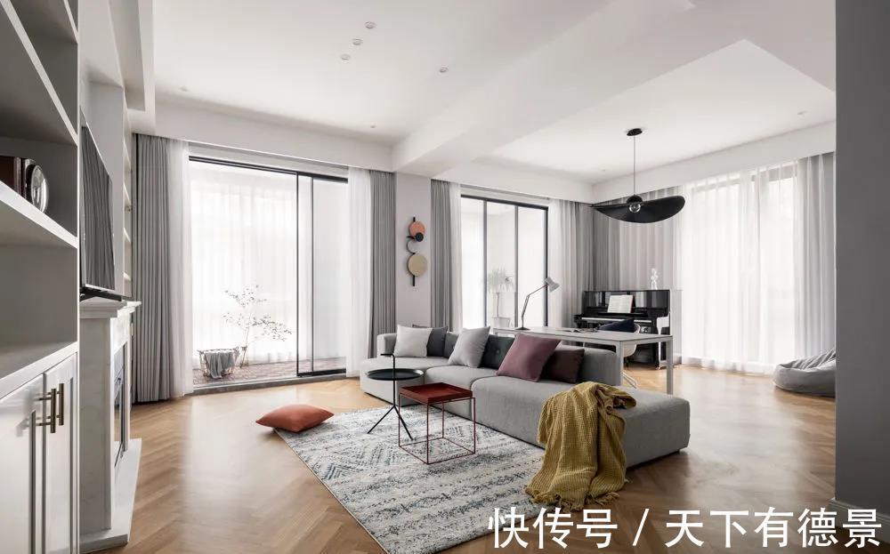 客餐厅|买了横厅户型,沙发不好摆?参考这些方案设计,保证让你眼前一亮