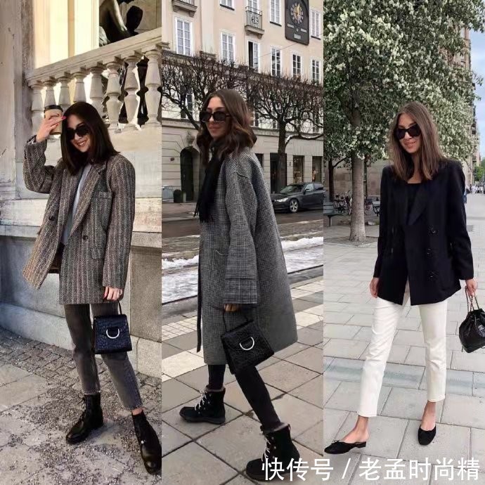 西装外套|秋天要穿出女人的气质和风度!简约的都市风穿搭