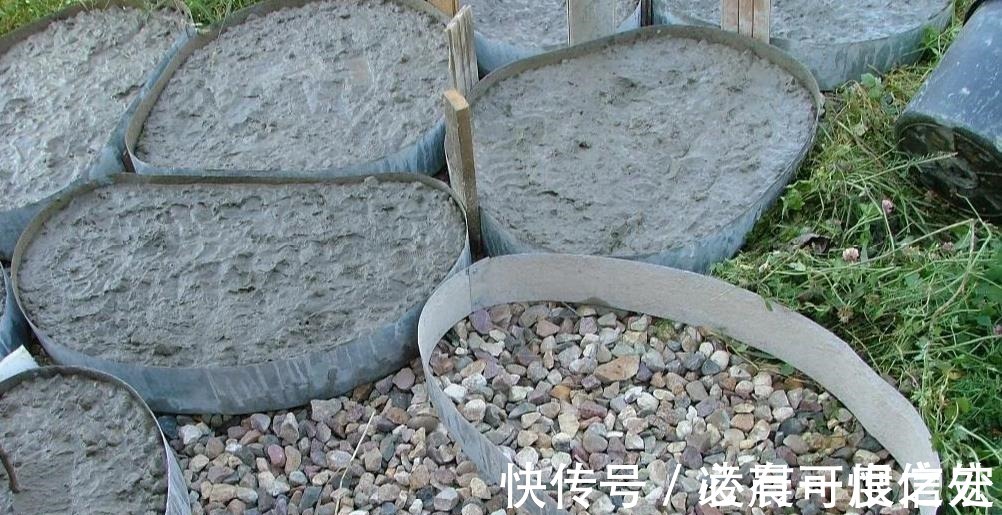 人造石|用纸板将水泥框起来现浇,人造石铺院子地面,比纯打水泥性价比高