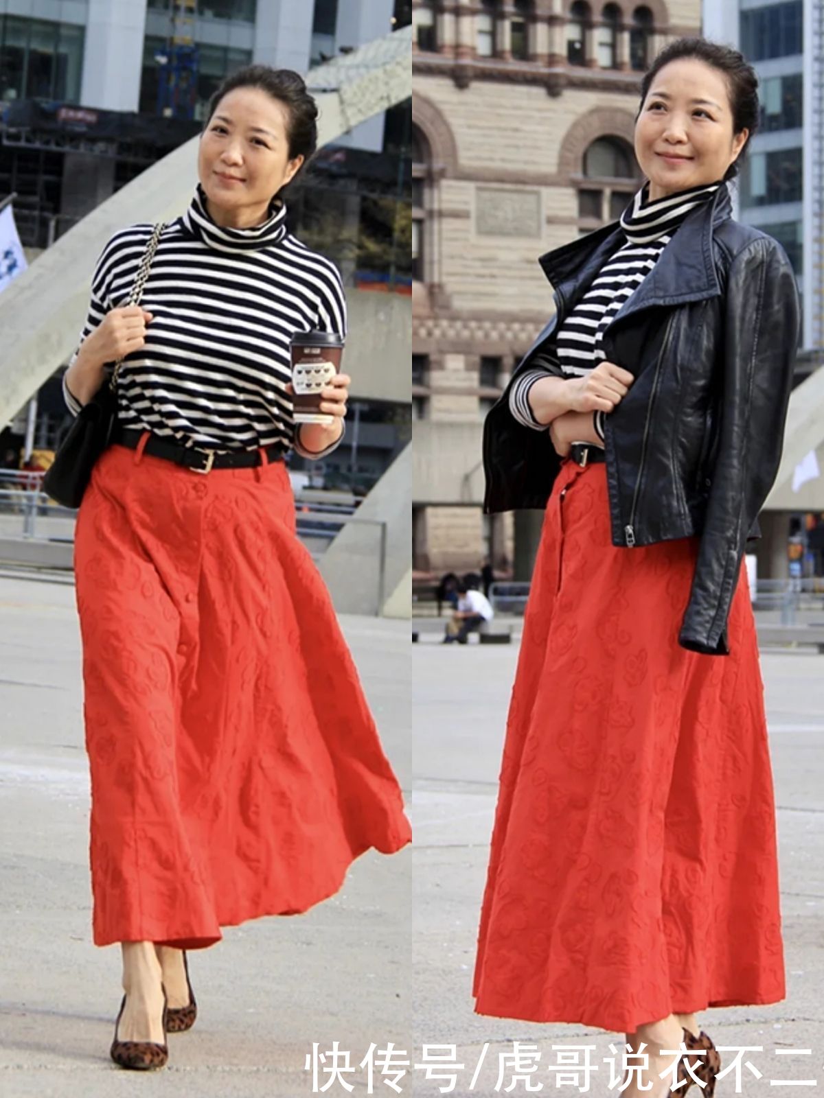 露肤|年过半百依旧年轻漂亮，这位大龄“姐姐”的穿搭术，值得大众借鉴