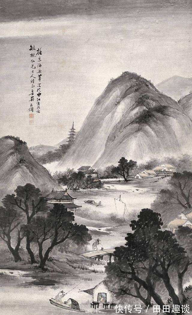 水墨|海派艺术家大家吴石仙经典水墨山水画作品欣赏