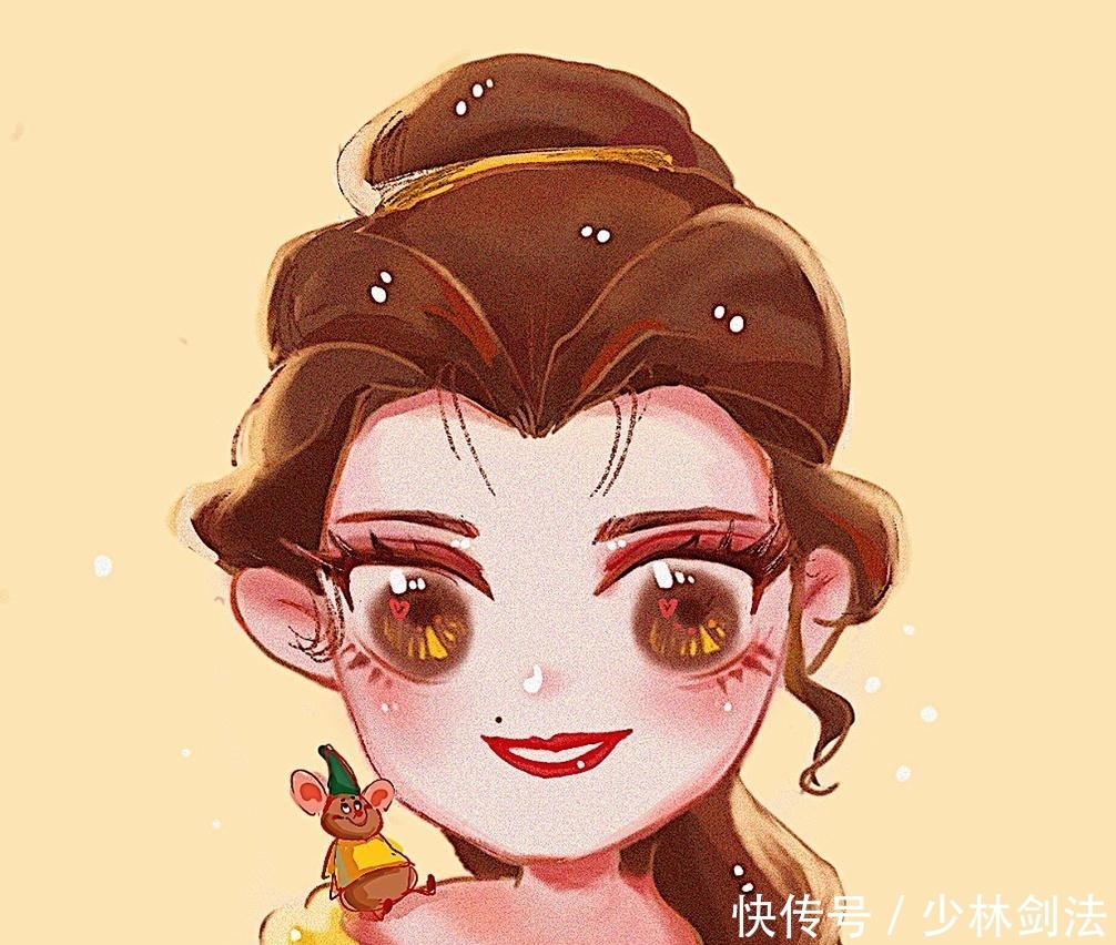 迪士尼公主点上媒婆痣,别有一种美感,不知道这样的公主你喜欢吗