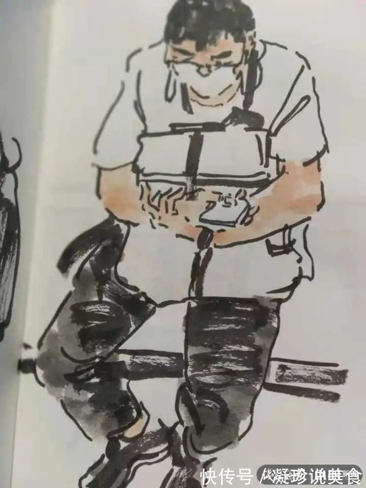 一幅画&3年画了12000多幅!地铁早晚高峰上,他画了这些偶遇的人