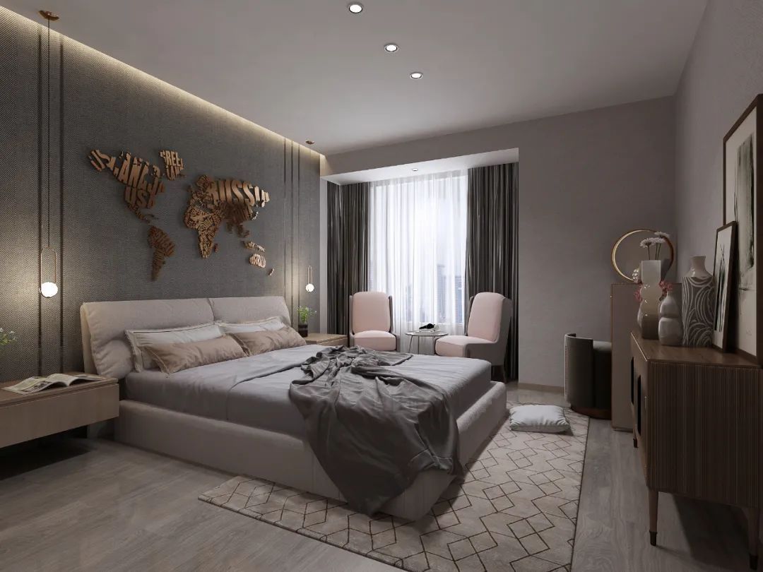 床铺|卧室筒灯怎么布置？筒灯设计合理，卧室令人舒适