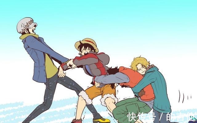 萨博|海贼王ASL插画分享，艾斯和萨博是超级弟控，三人变身猫男相互舔毛