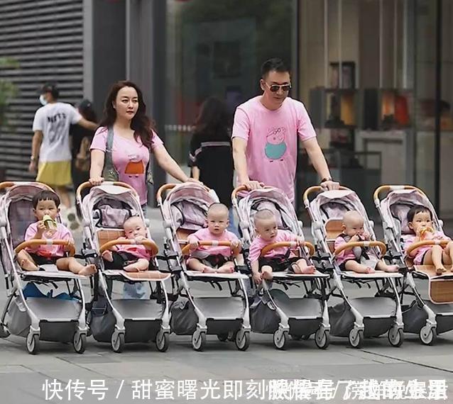 二胎|夫妻带6个娃逛街“横行霸道”,路人看呆,网友再一个凑葫芦娃
