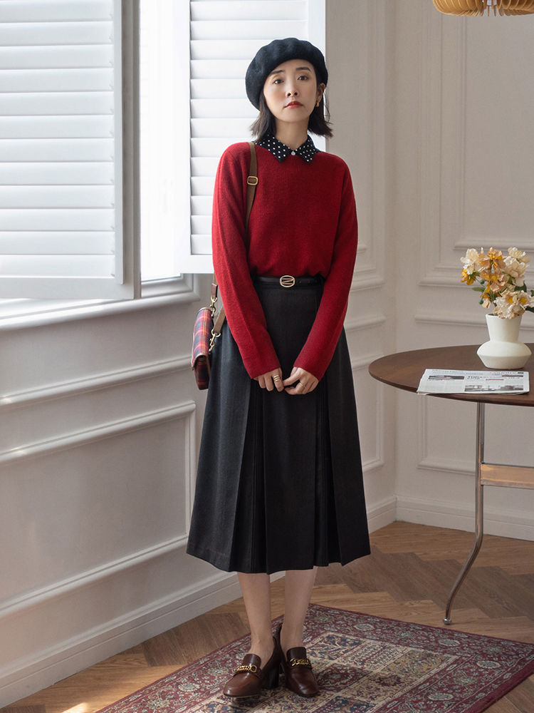 穿搭 秋冬季穿什么样的针织衫才好看?羊毛衫和绞花羊毛开衫,高级洋气