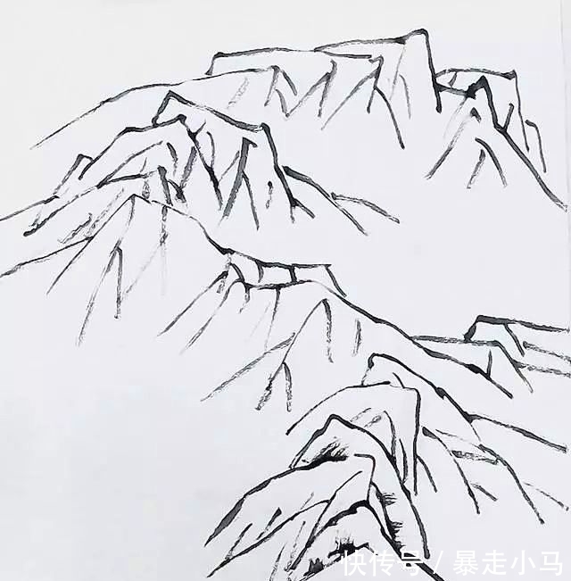 画法@赵寒翔不顾批评,搞国画创新,用涂鸦颠覆传统山石技法?