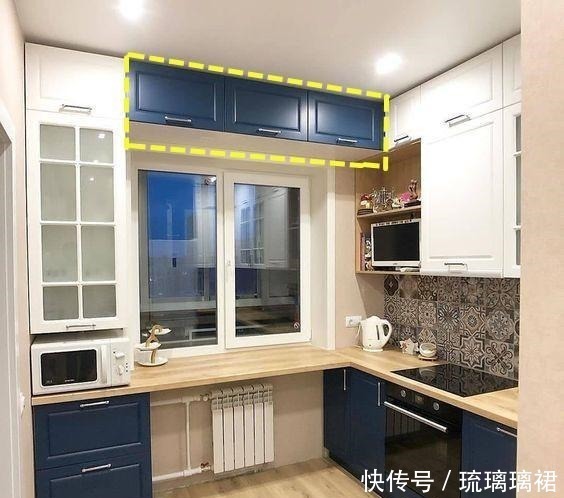 实用|是谁这么聪明直接在厨房门上方做一圈吊柜，多5平收纳美观又实用！