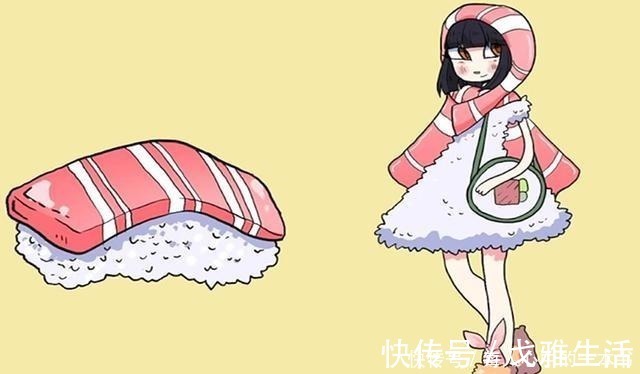 二次元|画师将食物拟人化,眼里只有食物,萌萌画风,拥有一个吃货的心