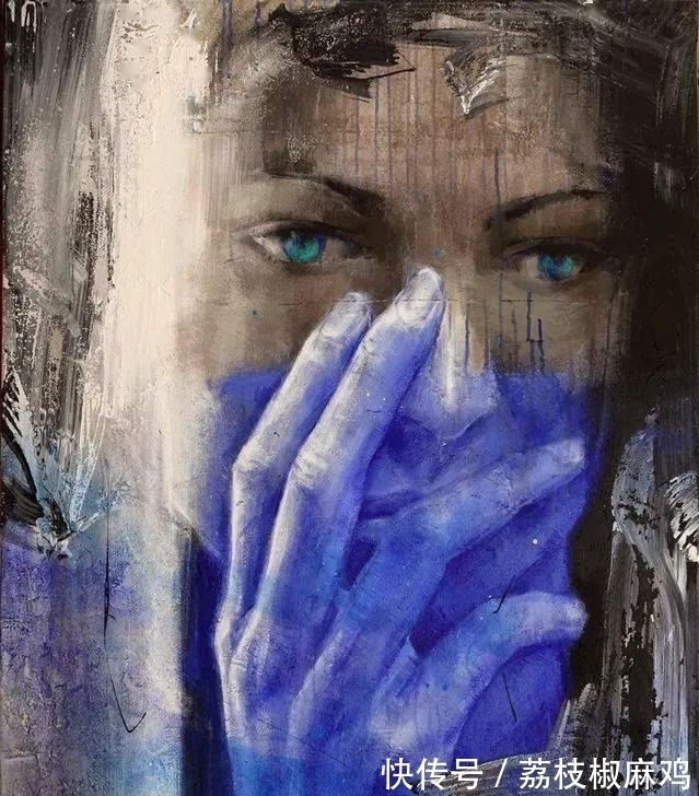 笔触$粗犷的笔触诠释女人另类的柔美与性感,让视觉炸裂的大触油画神作