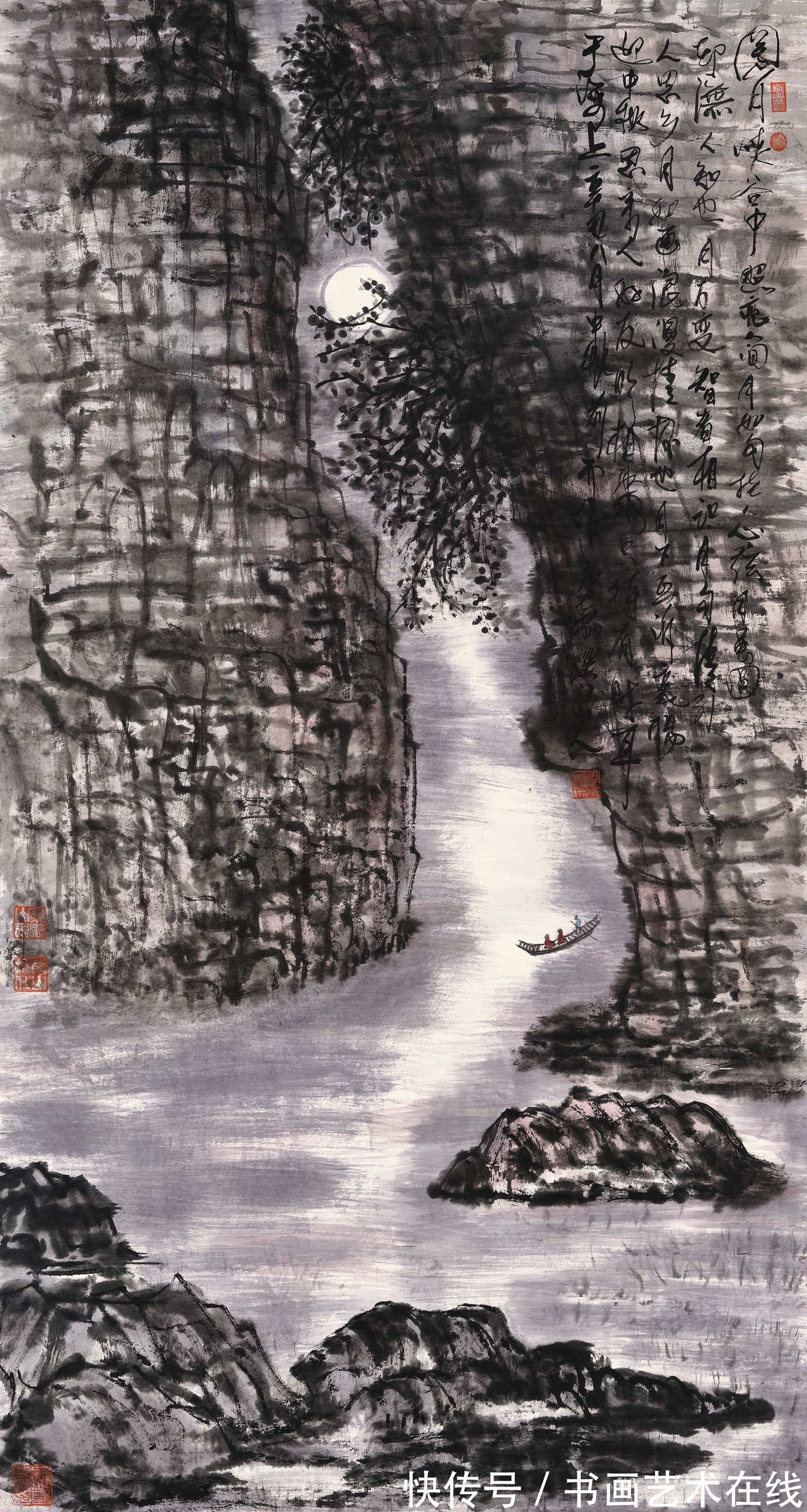 山水画|溪山无尽 笔墨有情——国画家、画鹰大家、指墨画艺术大师朱祖国