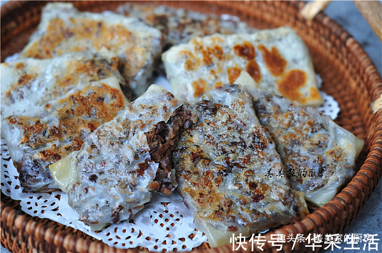 糯米红豆|早餐吃此物,胜过10个肉包子!煎一煎就出锅,又香又糯好解馋!