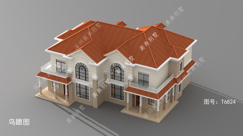 外观|这款欧式小别墅设计,外观绝顶好看,多窗设计,通透大气。