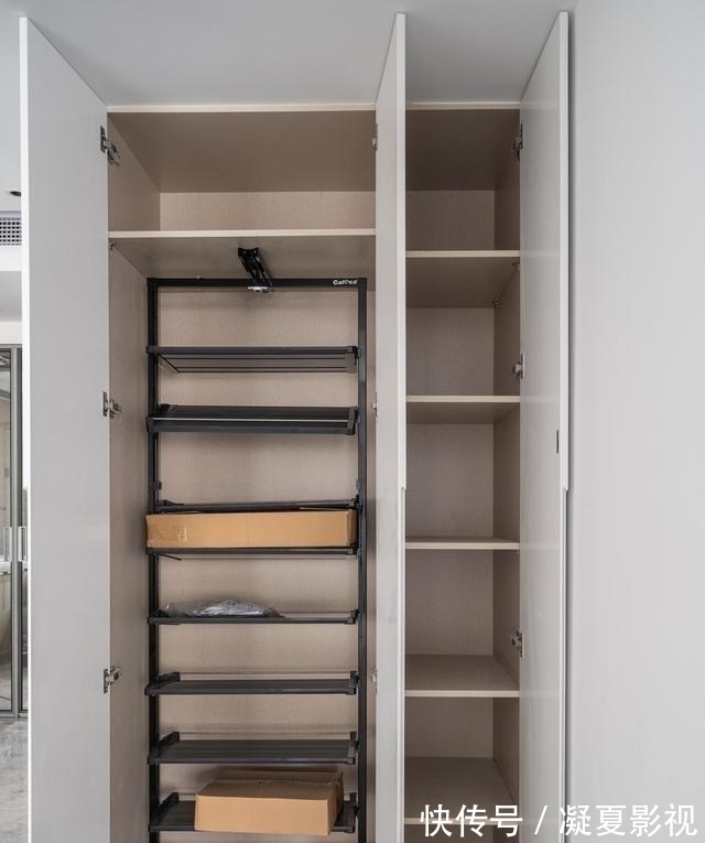 储物|我真没想到,玄关柜侧边再装双排抽拉柜,双面储物,能多放80双鞋