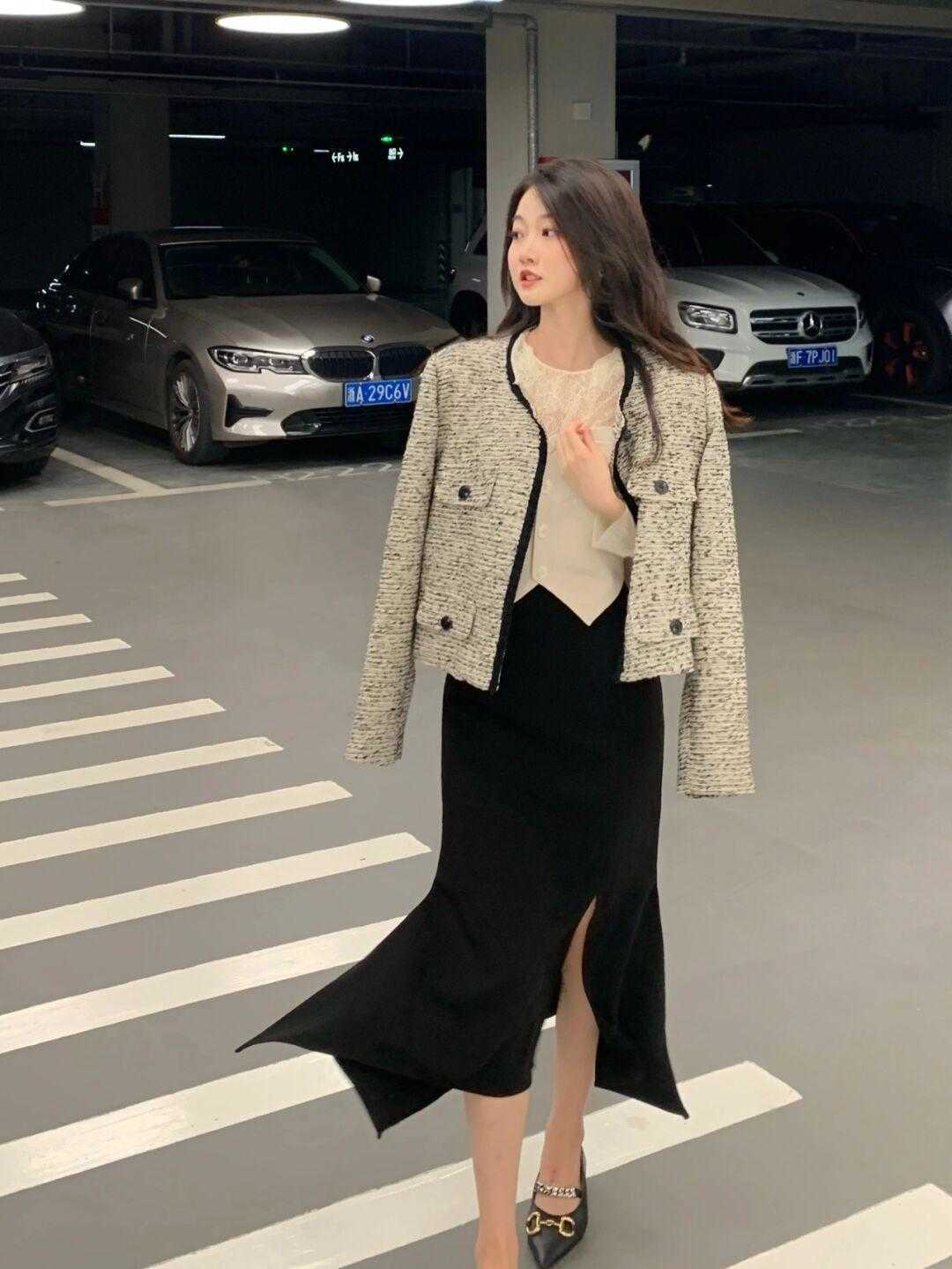 外套 眼里别再只有西装外套了,小香风才是女神利器,气质优雅