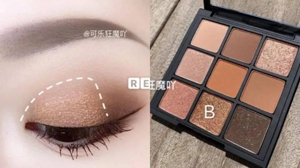 混血感|绝美渐层眼妆,实用九宫格眼影盘画眼影技巧公开!