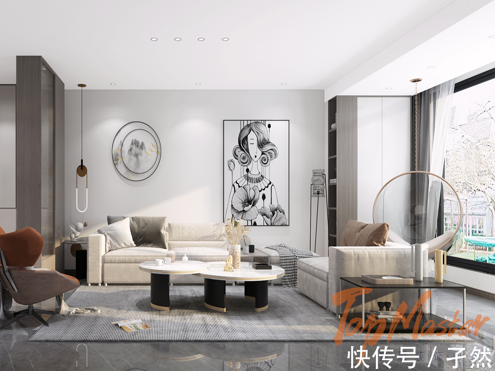 鲁班装饰|【鲁班装饰】淏园169㎡现代轻奢风格，简单高雅。