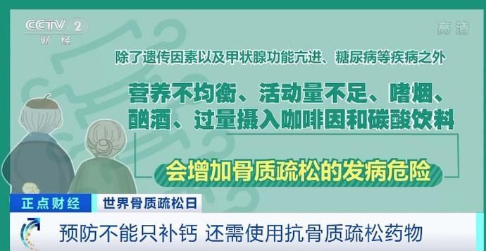 疾病|每五个就有一个！骨质疏松成为老年人主要疾病，专家：预防不能只补钙，还需用抗骨质疏松药物