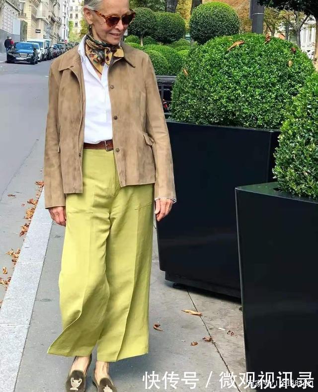 老年人|70岁的法国老奶奶 穿衣优雅而素净 是老年人搭配的榜样