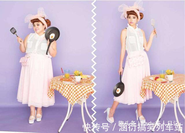 原宿风 穿同一件衣服,200斤和90斤的“穿搭对比”,看后我决定还是减肥