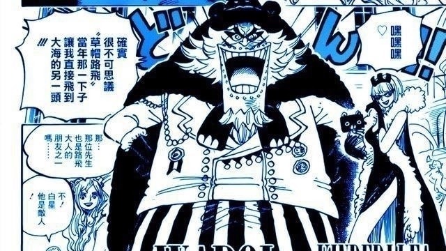 蕾贝卡|海贼王906话分析 巨大草帽前站着的人, 可能是长生不老的天龙人