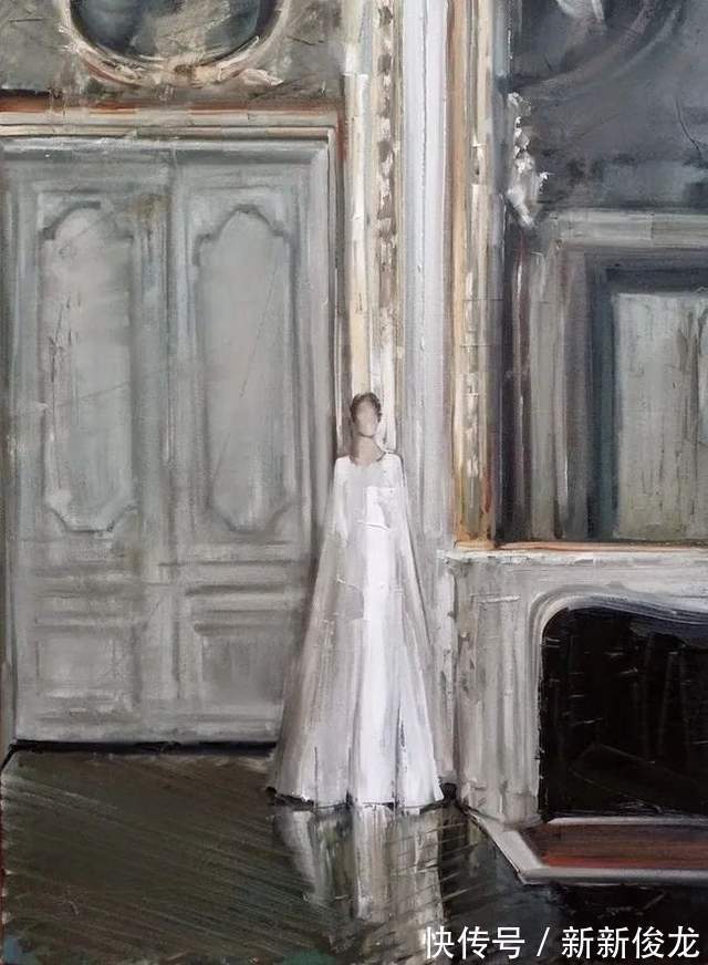 画家@她以生动、动感和现代的笔触,描绘画面