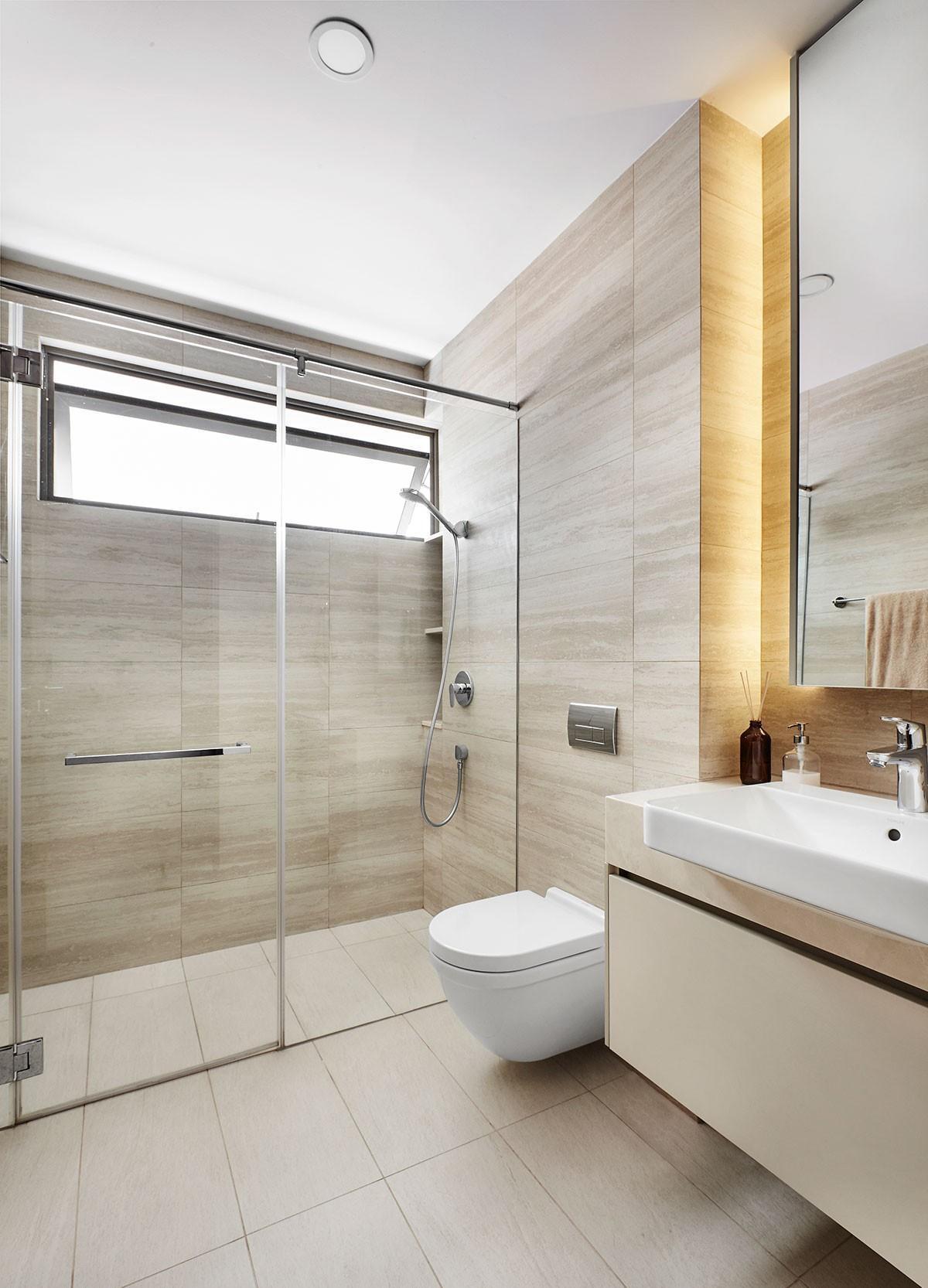 淋浴房|这套2层别墅抢尽风头,院子铺砖造景,高端清雅,自建别墅的榜样