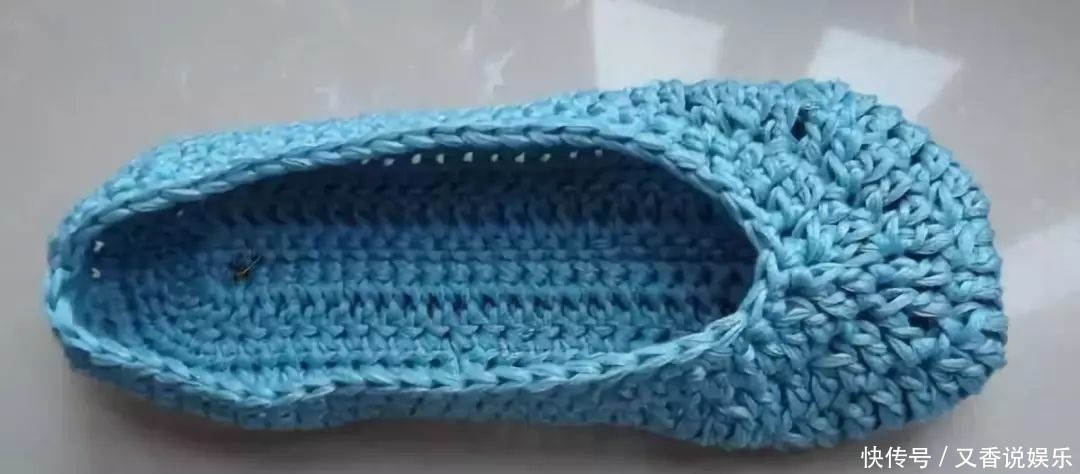 勾了一圈|好看又好钩的成人地板鞋编织,新手一看就懂,有图解