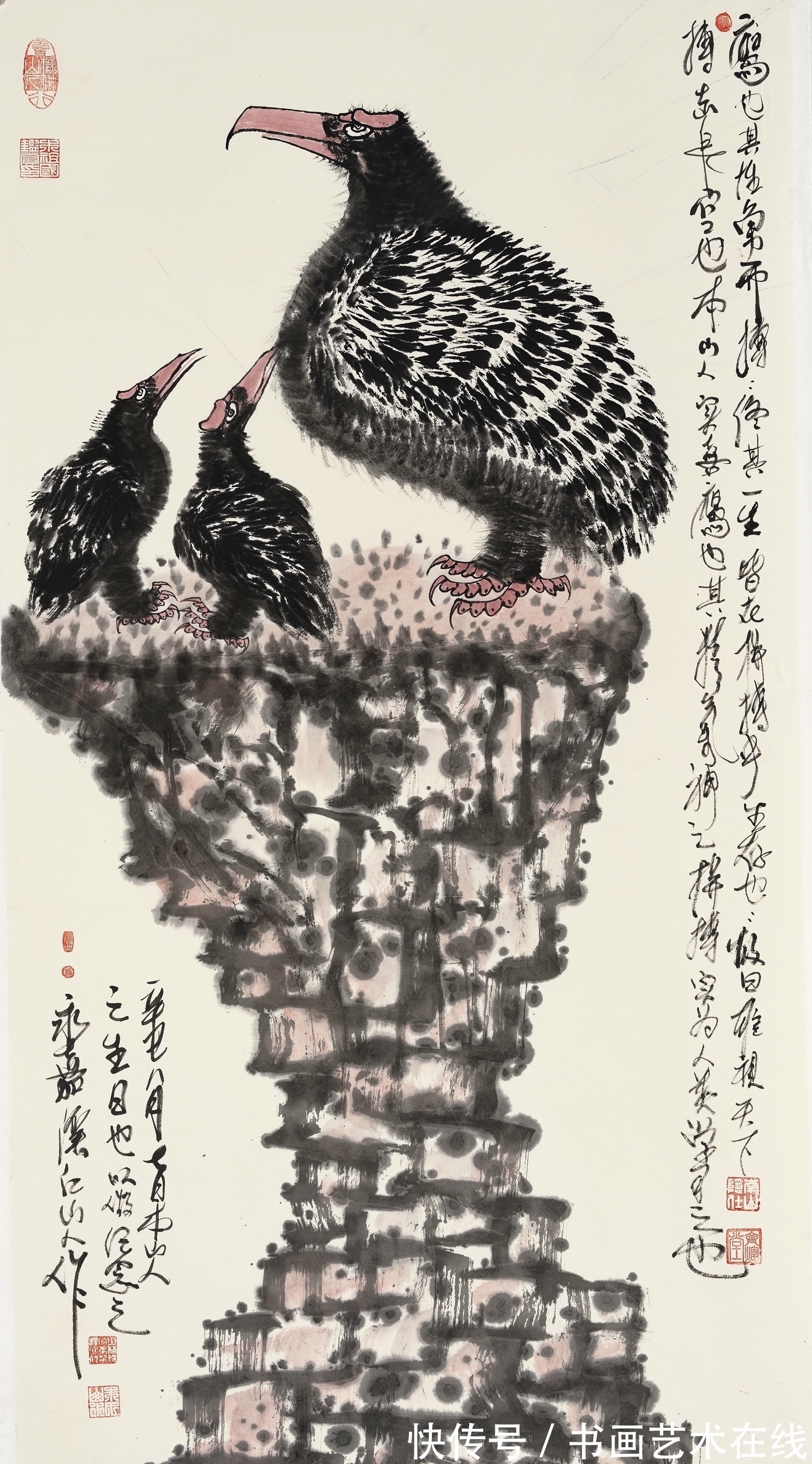 指墨画&艺高天下，独具风格——国画家、画鹰大家、指墨画艺术大师朱祖国