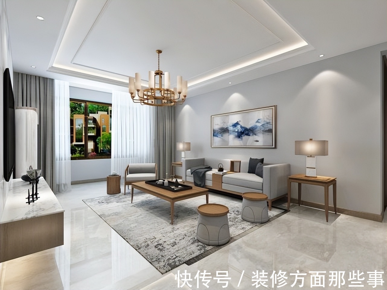 中式|130平现代中式三居室,整个空间呈现一种有意境的美感