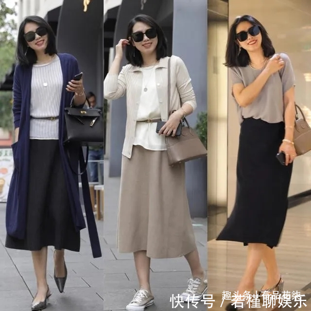 针织衫|40岁女人初秋穿搭示范，简约优雅一些，才更有质感