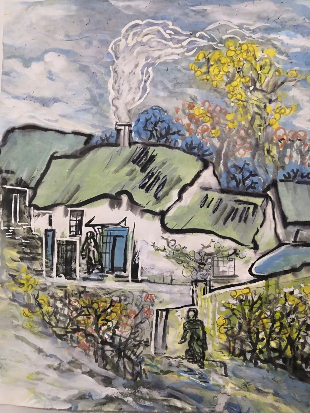 杨大眼造像@中西结合笔传情·锐意创新始通神——张山绘画人物山水艺术新貌