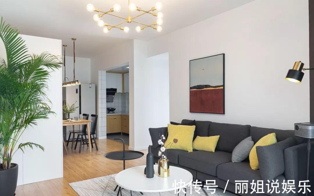 原木|77平简约风格装修设计,开放式餐厨设计,晒到朋友圈却被赞爆了!