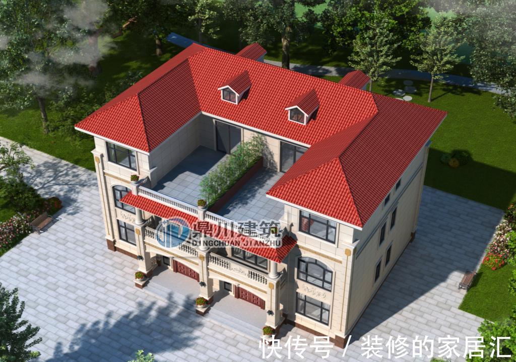 进深|5款农村双拼别墅，气派非凡，两兄弟建在农村低调而舒适