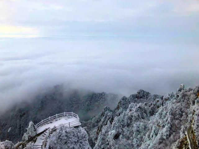 老君山景区雪后化仙境，游客直呼太幸福