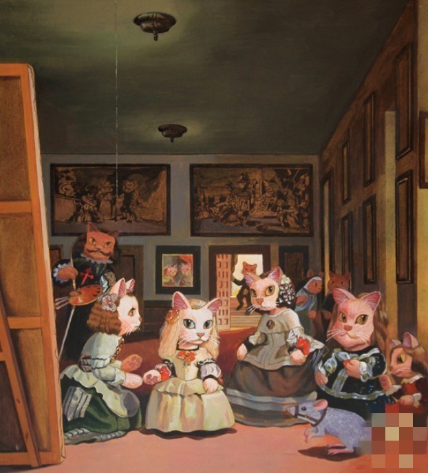 猫咪#艺术家笔下的猫咪“入侵”世界名画,萌到让人尖叫!