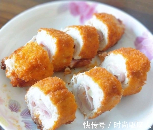 美味|教你在家做超级美味的芝士鸡肉卷,外皮酥脆流行馅,芝士控的福利