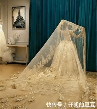 新娘|抖音“黄金婚纱”走红,当掀起头纱的那一刻,网友我高攀不起!