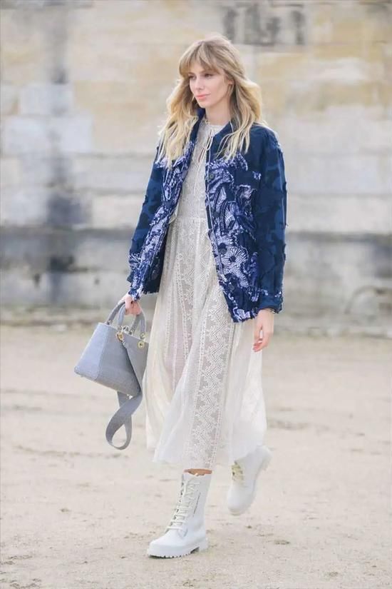 蕾丝裙搭配外套！春天应该这样穿