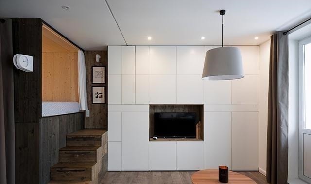 实用|90后男主坚持把卧室抬高至半空,35㎡家储物空间翻倍,太实用