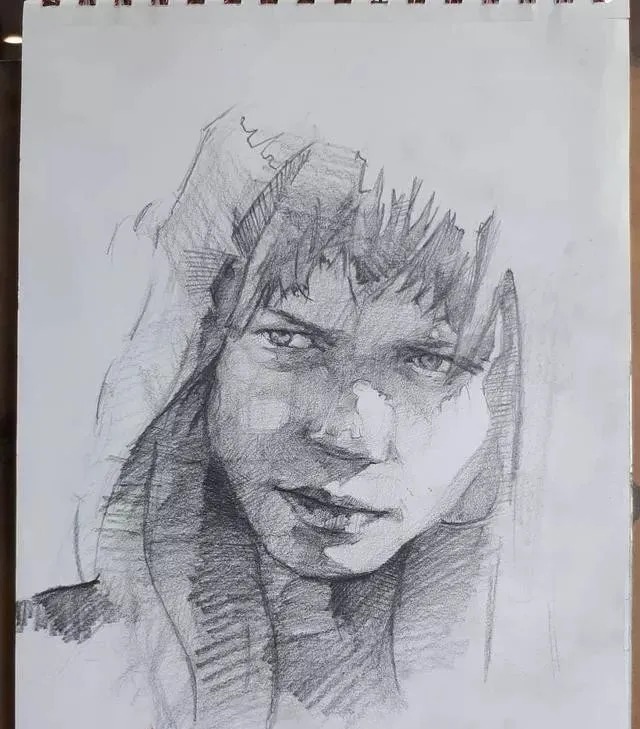 素描##尚唯美画室#大气的素描就是抓住大关系之后,细节你随意