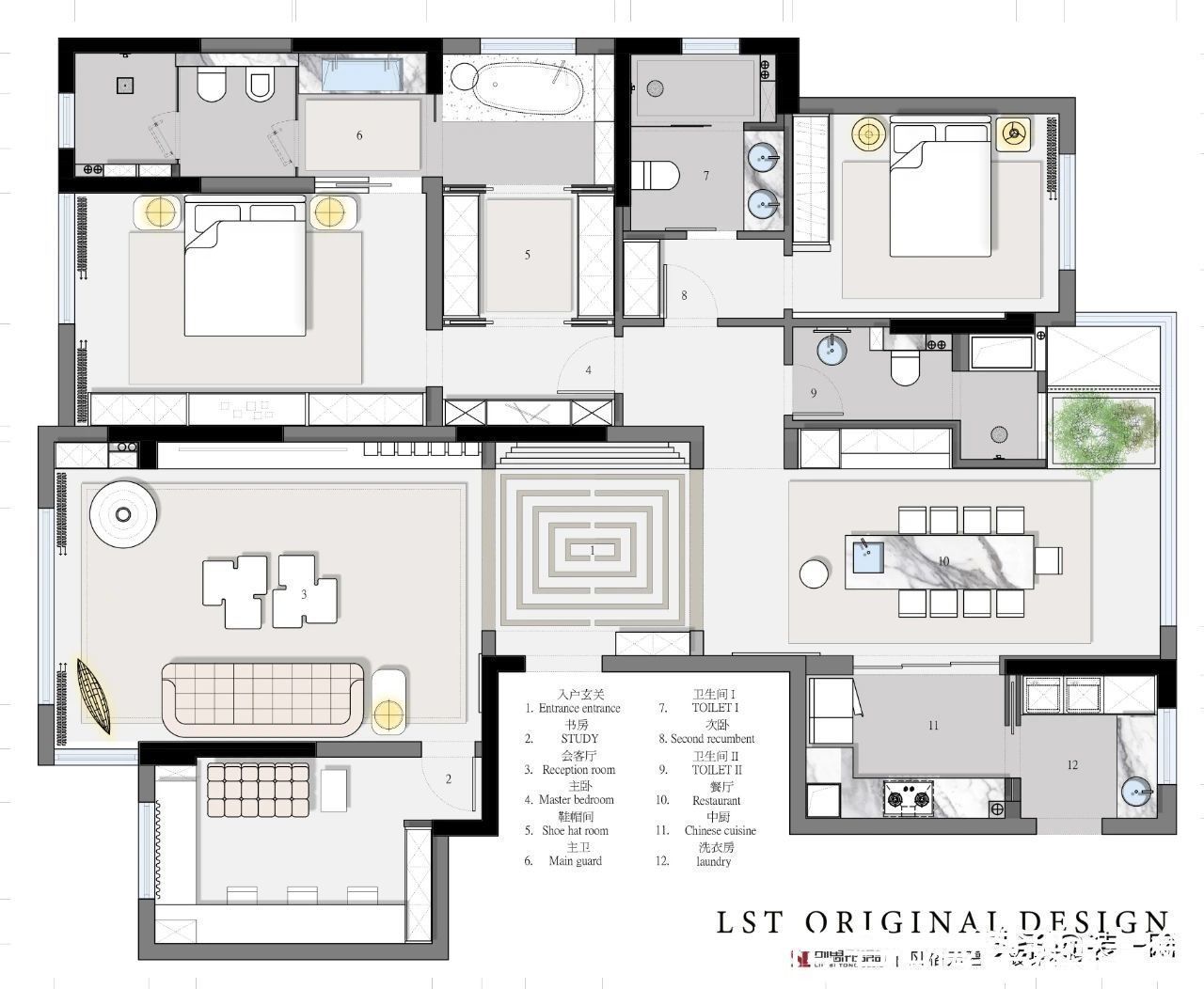 分区|刘思彤设计原创分享 御水澜湾197平户型深度解析