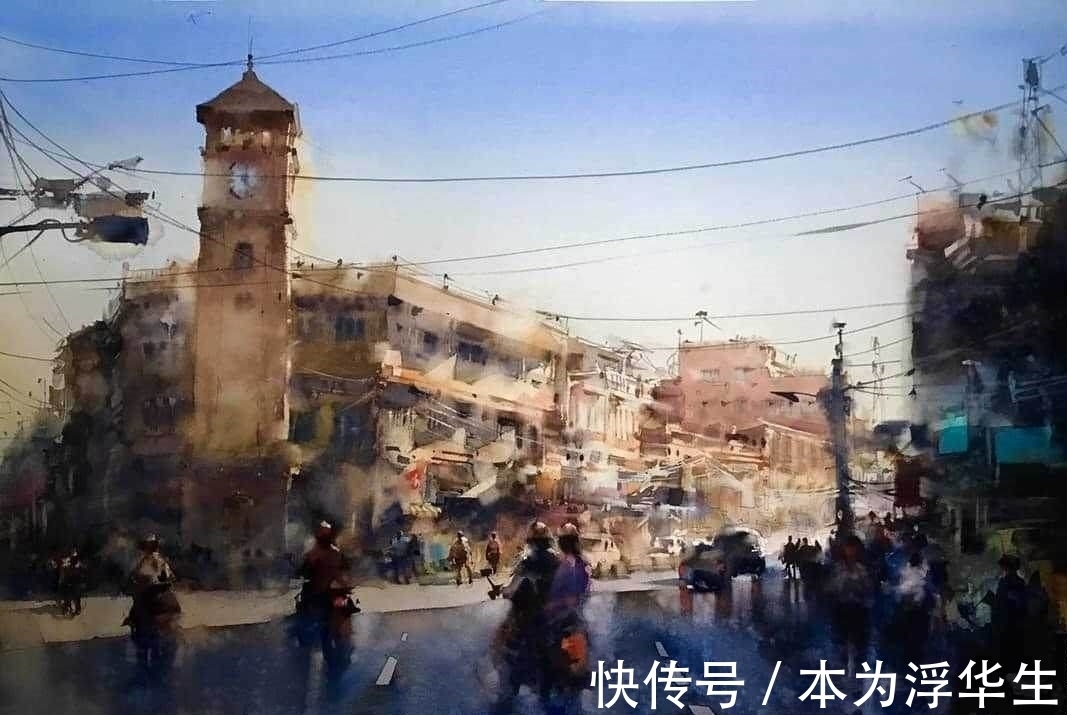 水彩画#这样酣畅淋漓的风景绘画值得称道——缅甸画家明特的水彩画艺术