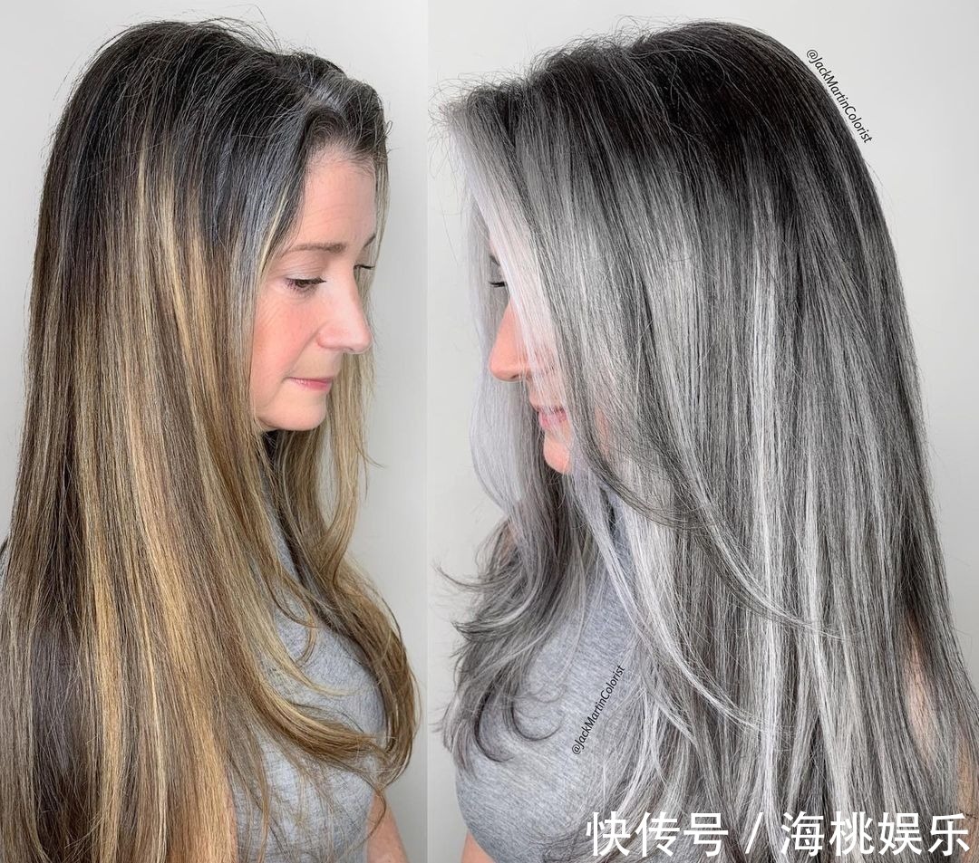 发色 头发花白的阿姨别再染发了，学学这13位阿姨，时尚好看显年轻