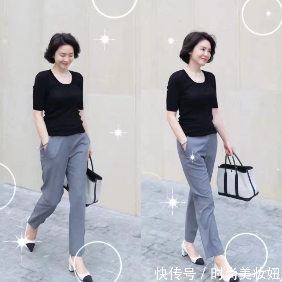 颜值|50岁女人会穿比“长相”重要,她靠穿搭提升颜值,每套都很优雅