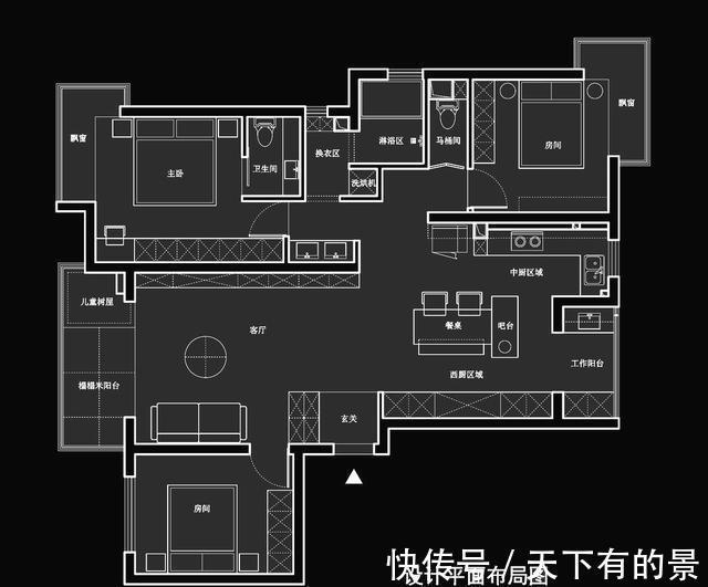 榻榻米|130㎡简约新房，阳台打造榻榻米+小树屋，四分离卫生间是最大亮点