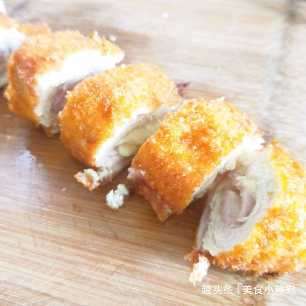 教你在家做超级美味的芝士鸡肉卷,外皮酥脆流行馅,芝士控的福利
