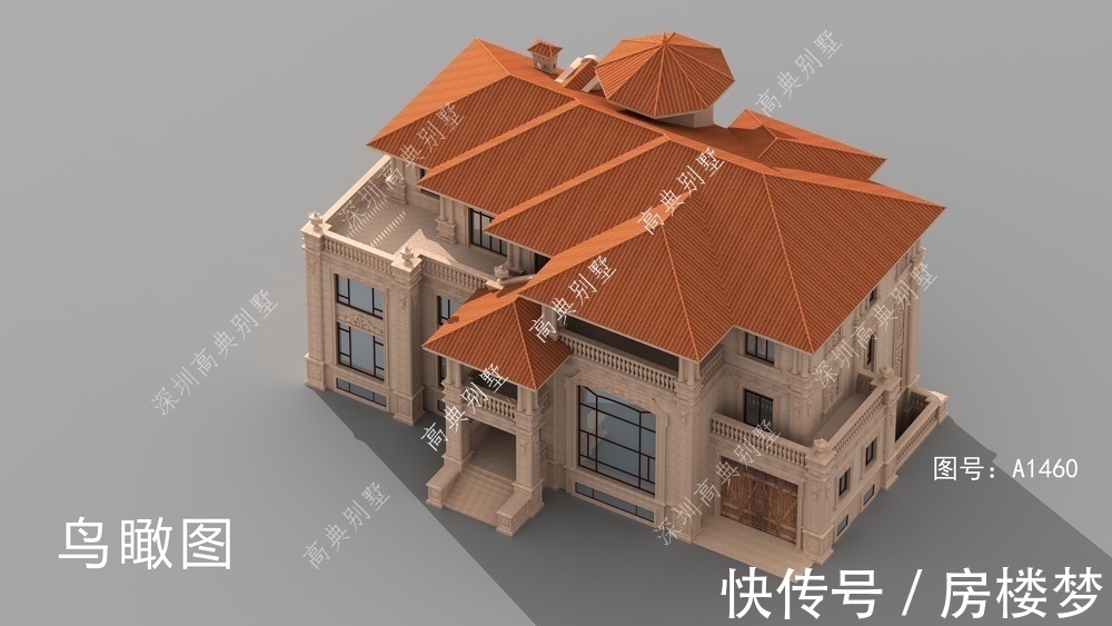 诗意|三层欧式别墅,颜色温馨,在农村建绝对是美丽的风景线。