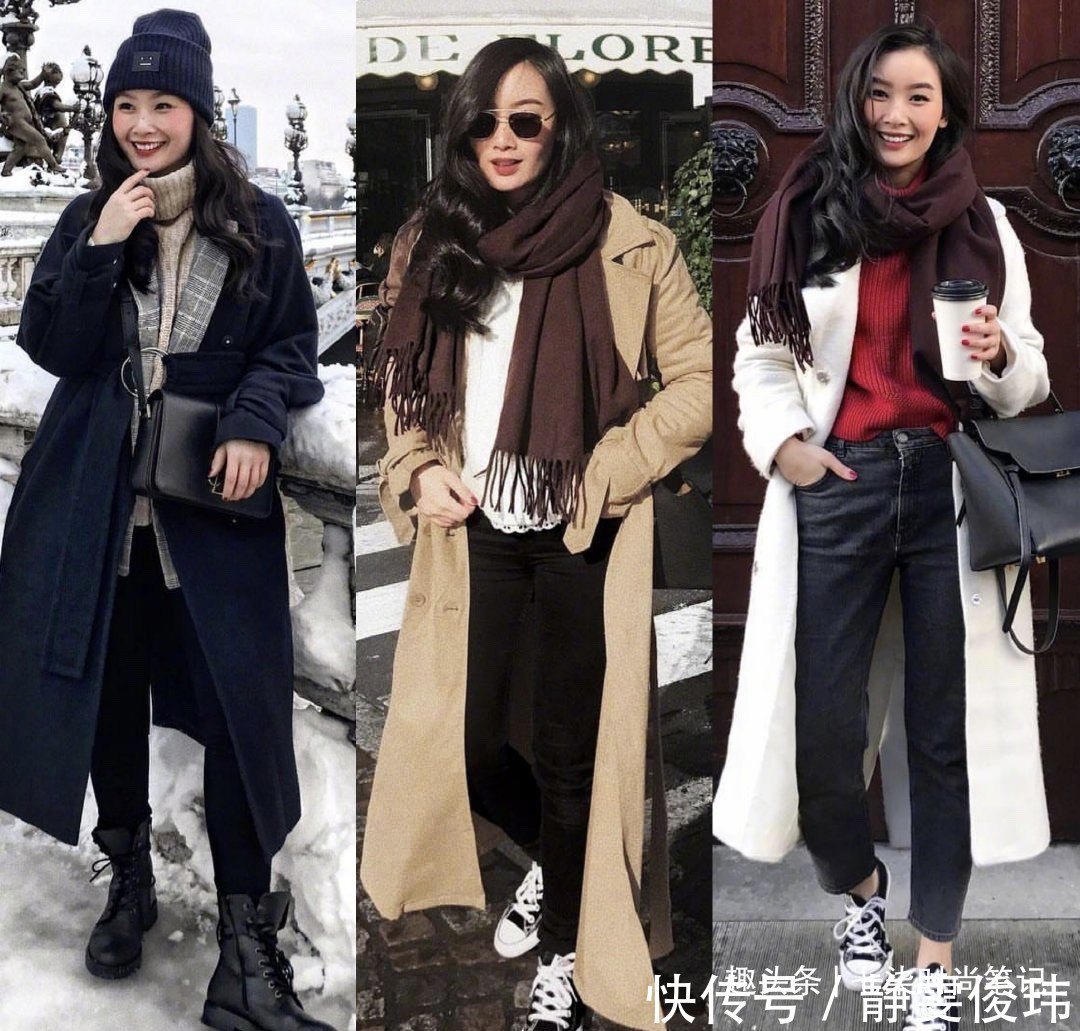 博主|158小个子博主,秋冬教科书式的大衣穿搭示范,简约气质超实用